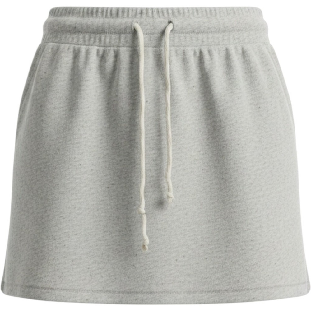 Victorias Secret Womens Grey Marl Athletic Mini Skirt Drawstring Large 310991